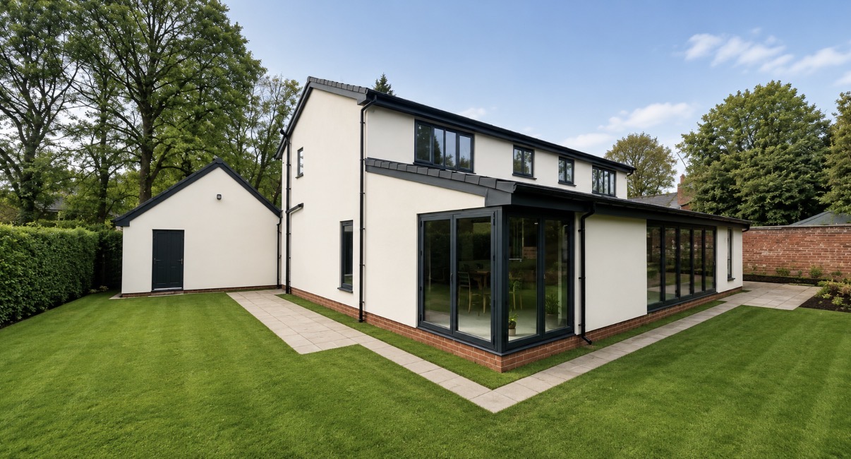 White Render Extension — House Extension by Duke Design Services
